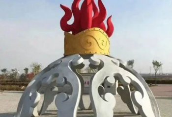 企業火苗雕塑廠家 公園小品 歐式不銹鋼火苗雕塑