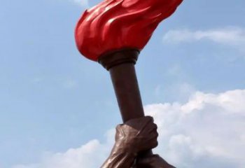 創意火把雕塑廠家 大型別墅區擺件 現代不銹鋼火把雕塑