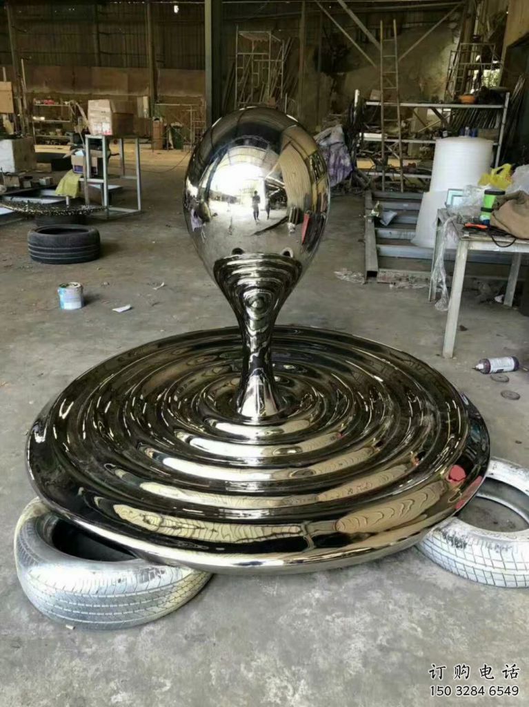 廣場水滴雕塑廠家 歐式創意小品 現代不銹鋼水滴雕塑