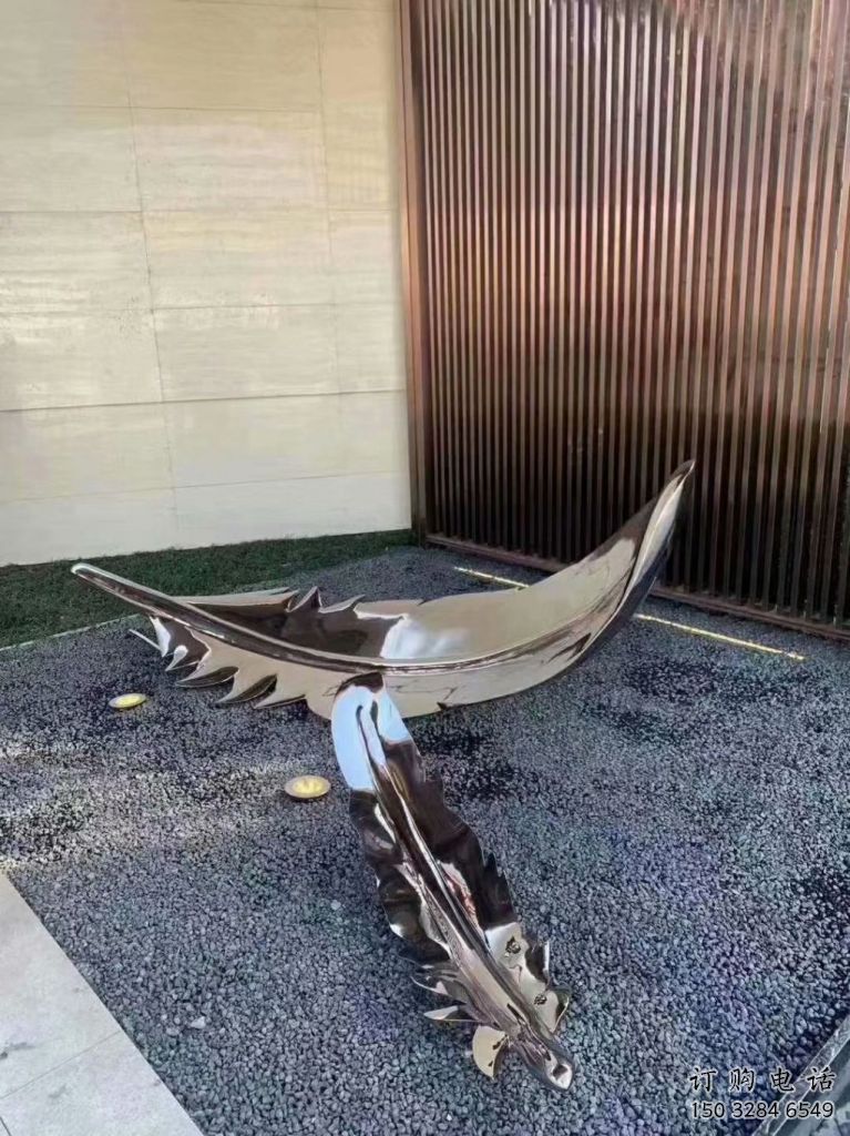 大型羽毛雕塑廠家 鍛造發光小品 戶外不銹鋼羽毛雕塑