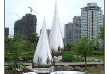 公園水滴雕塑廠家 戶外擺件 創意不銹鋼水滴雕塑