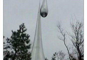 公園水珠雕塑廠家 鏡面擺件 創意不銹鋼水珠雕塑