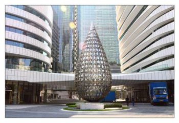 別墅區水珠雕塑廠家 大型廣場擺件 現代不銹鋼水珠雕塑