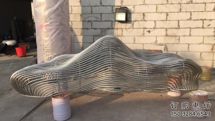 鋼管假山雕塑廠家 異形公園小品 戶外不銹鋼假山雕塑