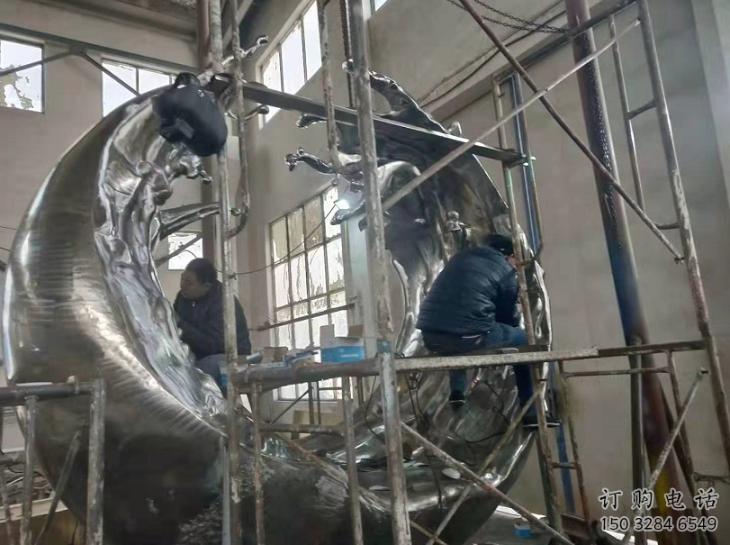 戶外海浪雕塑廠家 現(xiàn)代小品 戶外不銹鋼海浪雕塑制作