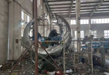 廣場海浪雕塑廠家 抽象公園小品 不銹鋼海浪雕塑制作