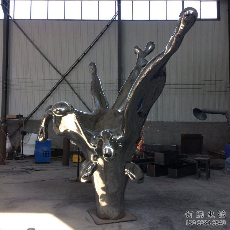 房地產浪花雕塑廠家 現代擺件 大型不銹鋼浪花雕塑生產