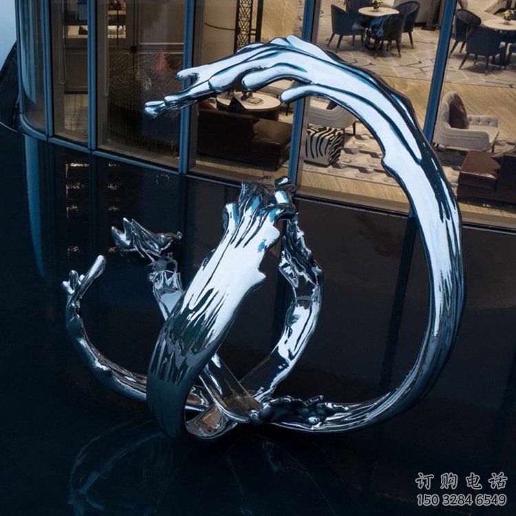 仿古l浪花雕塑廠家 廣場抽象小品 房地產(chǎn)不銹鋼浪花雕塑