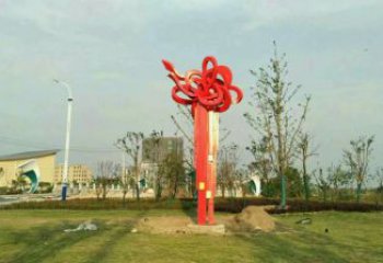 戶外中國結雕塑廠家 噴漆小品 不銹鋼中國結雕塑生產