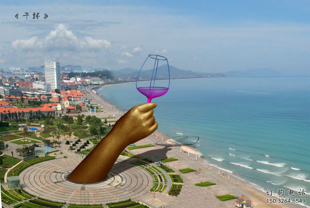 歐式酒杯雕塑廠家 抽象擺件 現(xiàn)代不銹鋼酒杯雕塑