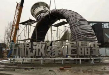 企業鉆戒雕塑廠家 戶外小品 歐式不銹鋼鉆戒雕塑