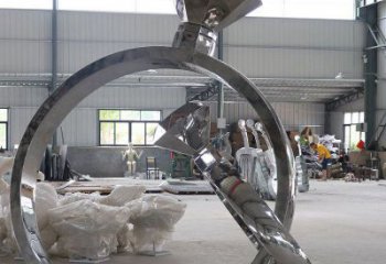 烤漆戒指雕塑廠家 公園小品 戶外不銹鋼戒指雕塑
