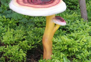 中式靈芝雕塑廠家 公園小品 廣場不銹鋼靈芝雕塑