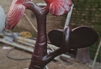 異形靈芝雕塑廠家 現(xiàn)代小品 公園不銹鋼靈芝雕塑