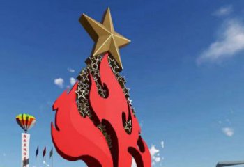 企業(yè)五角星雕塑廠家 戶外小品 歐式不銹鋼五角星雕塑