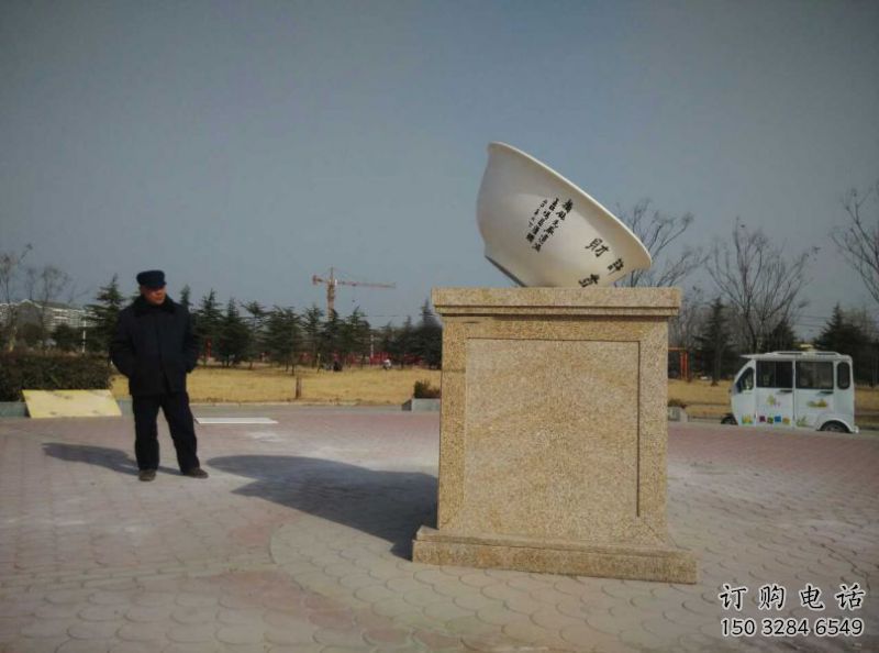 廣場(chǎng)大碗雕塑廠家 公園小品 仿真不銹鋼大碗雕塑