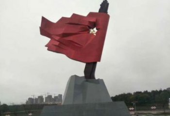 噴漆國(guó)旗雕塑廠家 中式村口小品 大型不銹鋼國(guó)旗雕塑