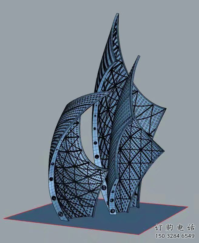 戶外帆船雕塑廠家 噴漆小品 大型不銹鋼帆船雕塑