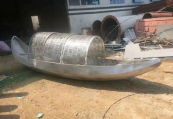 廣場(chǎng)船雕塑廠家 公園小品 現(xiàn)代不銹鋼船雕塑