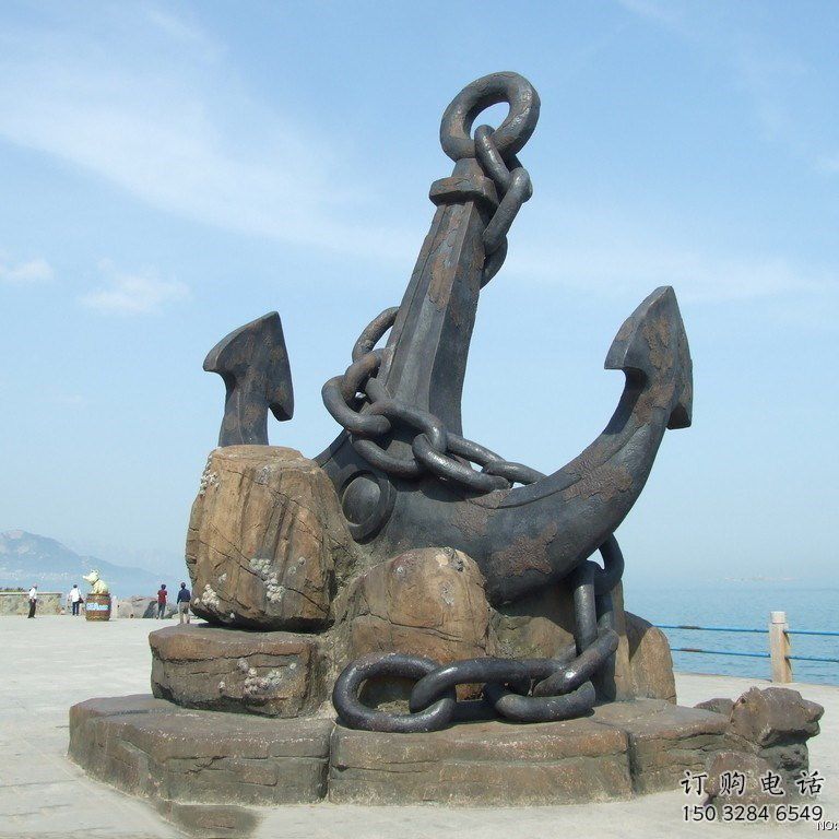 別墅區船舵雕塑廠家 大型擺件 創意不銹鋼船舵雕塑生產