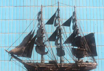 彩繪一帆風順雕塑廠家 房地產別墅區現代擺件 