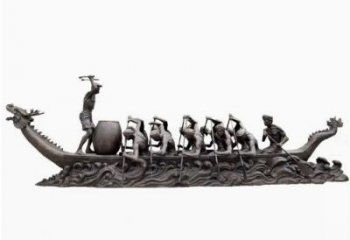 體育劃船雕塑廠家 運動小品 烤漆不銹鋼劃船雕塑生產