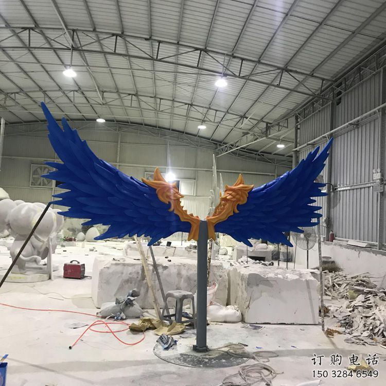 戶外鳳尾雕塑廠家 噴漆小品 大型不銹鋼鳳尾雕塑生產