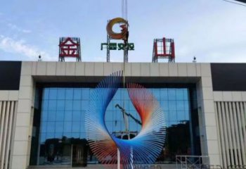 企業(yè)鳳尾雕塑廠家 鑄造小品 歐式不銹鋼鳳尾雕塑制作