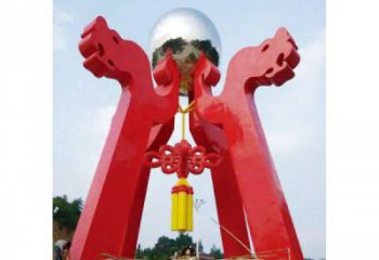 抽象燈籠雕塑廠家 烤漆創意小品 戶外不銹鋼燈籠雕塑制作