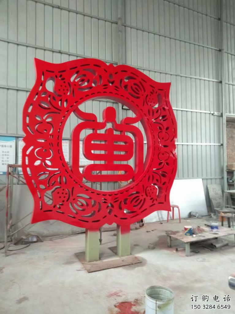 酒店屏風雕塑廠家 戶外賓館小品 烤漆不銹鋼屏風雕塑