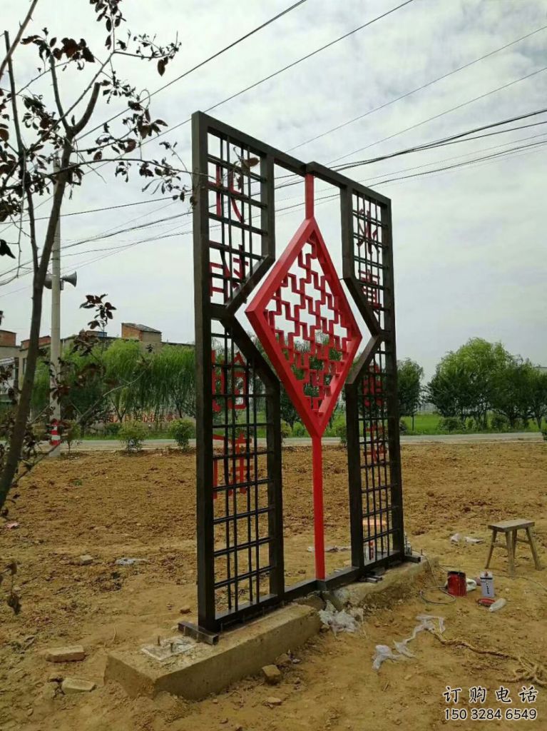 剪紙屏風雕塑廠家 切面擺件 現代不銹鋼屏風雕塑