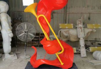 廣場(chǎng)號(hào)角雕塑廠家 黨建小品 烤漆不銹鋼號(hào)角雕塑生產(chǎn)