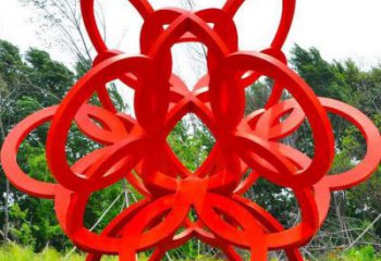 中式雙環(huán)雕塑廠家 烤漆公園小品 戶(hù)外不銹鋼雙環(huán)雕塑生產(chǎn)