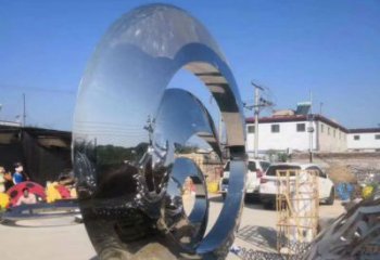 創意圓鏡雕塑廠家 現代創意小品 公園不銹鋼圓鏡雕塑生產