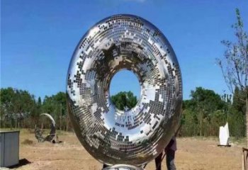 仿古圓鏡雕塑廠家 創意小品 房地產不銹鋼圓鏡雕塑生產