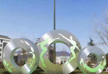庭院環(huán)形雕塑廠家 公園小品 鍛造不銹鋼環(huán)形雕塑生產