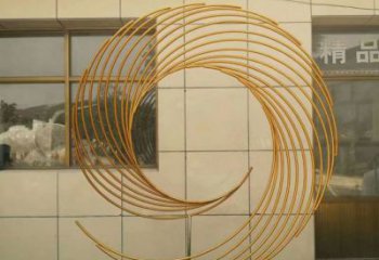 拉絲環(huán)形雕塑廠家 鏤空創(chuàng)意擺件 別墅區(qū)不銹鋼環(huán)形雕塑生產