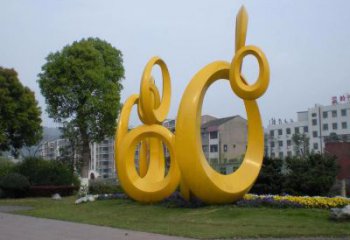 現代環(huán)形雕塑廠家 大型別墅區(qū)擺件 烤漆不銹鋼環(huán)形雕塑生產