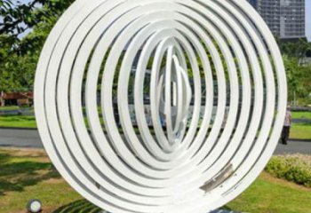 噴漆環(huán)形雕塑廠家 中式村口小品 現代不銹鋼環(huán)形雕塑生產