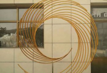 公園圓圈雕塑廠家 戶外擺件 拉絲不銹鋼圓圈雕塑生產