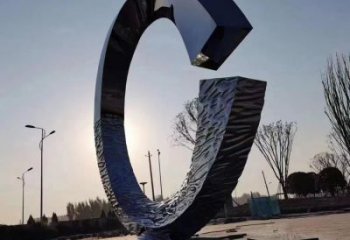 別墅區(qū)圓圈雕塑廠家 大型戶外擺件 創(chuàng)意不銹鋼圓圈雕塑生產(chǎn)