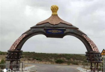 大型大門雕塑廠家 鍛造小品 現代不銹鋼大門雕塑生產