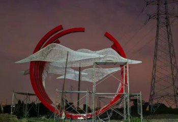 鏤空云朵雕塑廠家 園林小品 住宅小區不銹鋼云朵雕塑生產