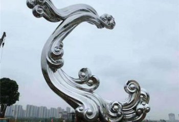異形云朵雕塑廠家 現(xiàn)代小品 廣場(chǎng)不銹鋼云朵雕塑生產(chǎn)