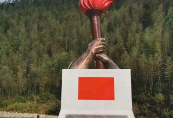 黨建火焰雕塑廠家 異形小品 酒店不銹鋼火焰雕塑生產