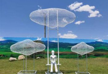 步行街云梯雕塑廠家 剪紙游樂場小品 歐式不銹鋼云梯雕塑制作