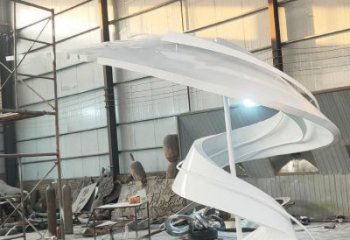 鏤空彩帶雕塑廠家 園林小品 住宅小區不銹鋼彩帶雕塑制作