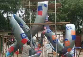 中式飄帶雕塑廠家 烤漆小品 游樂(lè)場(chǎng)不銹鋼飄帶雕塑生產(chǎn)