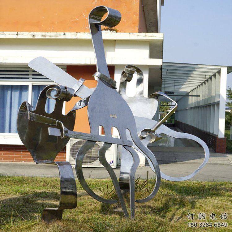 房地產(chǎn)音符雕塑廠家 鏡面擺件 鍛造不銹鋼音符雕塑生產(chǎn)