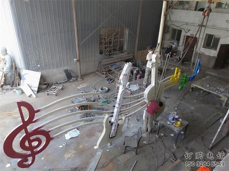 烤漆樂譜雕塑廠家 xd 小品 戶外不銹鋼樂譜雕塑價格